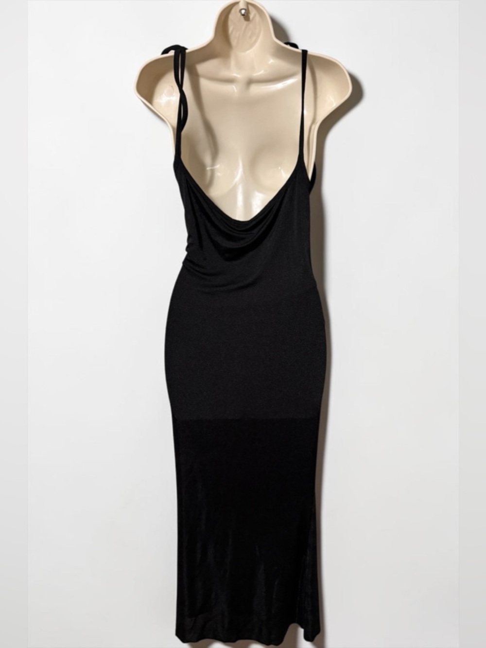 WeWoreWhat x Danielle Bernstein Black Tie-Strap Midi Dress - Picture 5 of 9